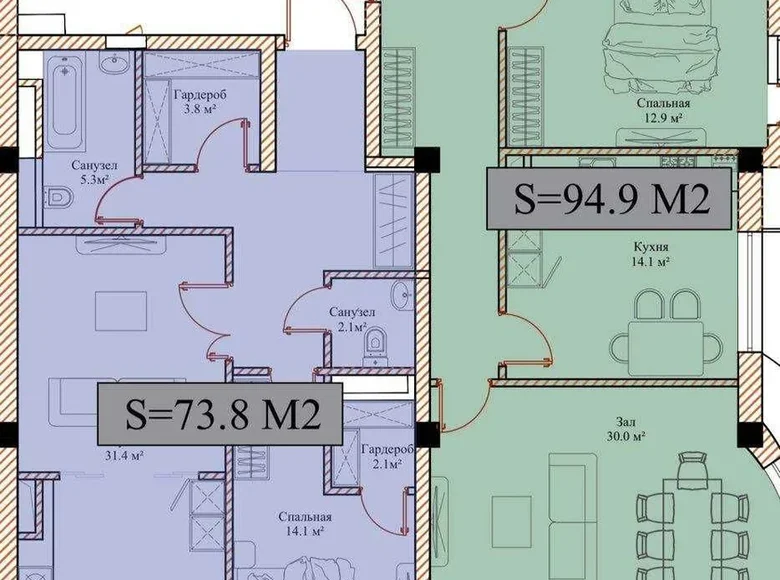 Квартира 5 комнат 188 м² Шайхантаурский район, Узбекистан