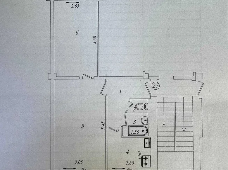 Квартира 2 комнаты 54 м² Ташкент, Узбекистан