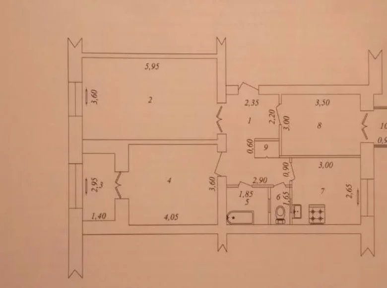 Квартира 3 комнаты 77 м² Ташкент, Узбекистан