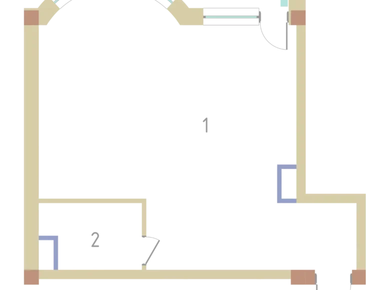 Студия 1 комната 52 м² Ташкент, Узбекистан