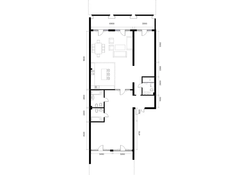 Квартира 3 комнаты 184 м² Ташкент, Узбекистан