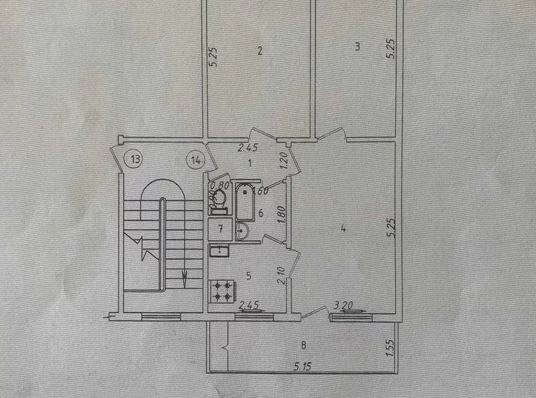 Kvartira 3 xonalar 67 m² Toshkentda