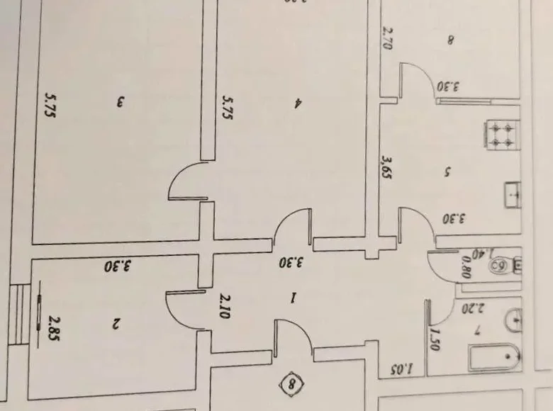 Квартира 3 комнаты 81 м² Ташкент, Узбекистан