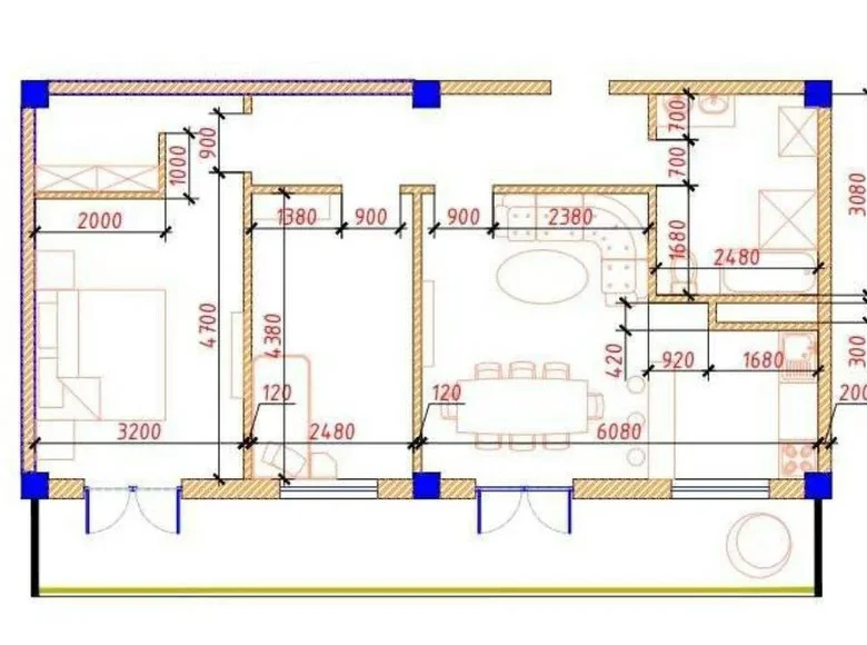 Kvartira 3 xonalar 92 m² Toshkentda