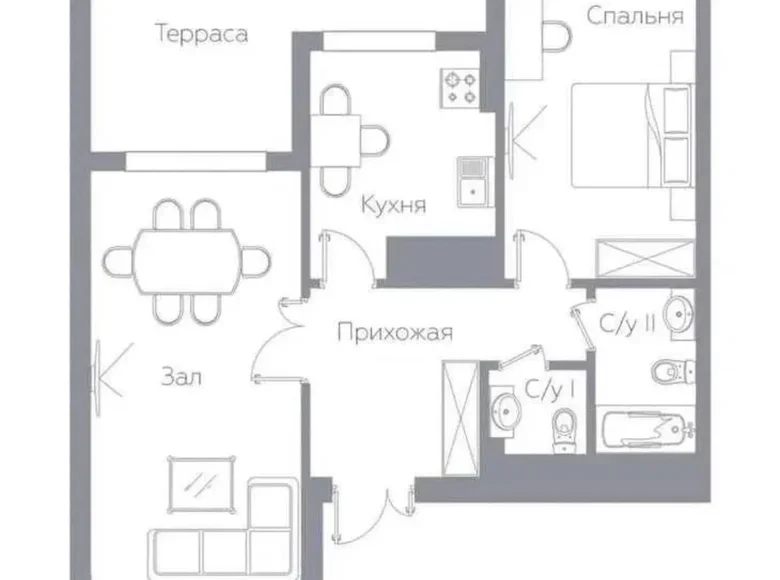 Kvartira 2 xonalar 71 m² Toshkentda