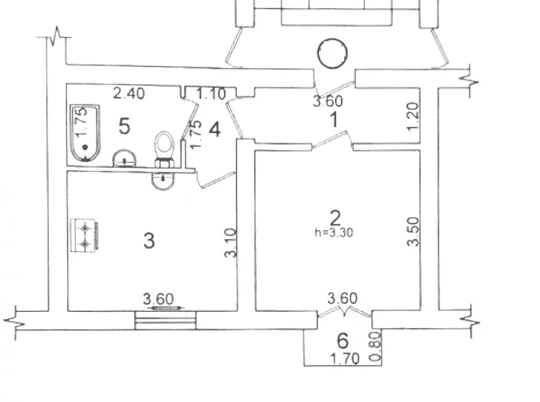 Kvartira 1 xona 36 m² O‘zbekistonda