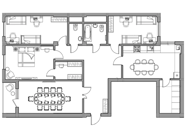 Kvartira 4 xonalar 135 m² Toshkentda