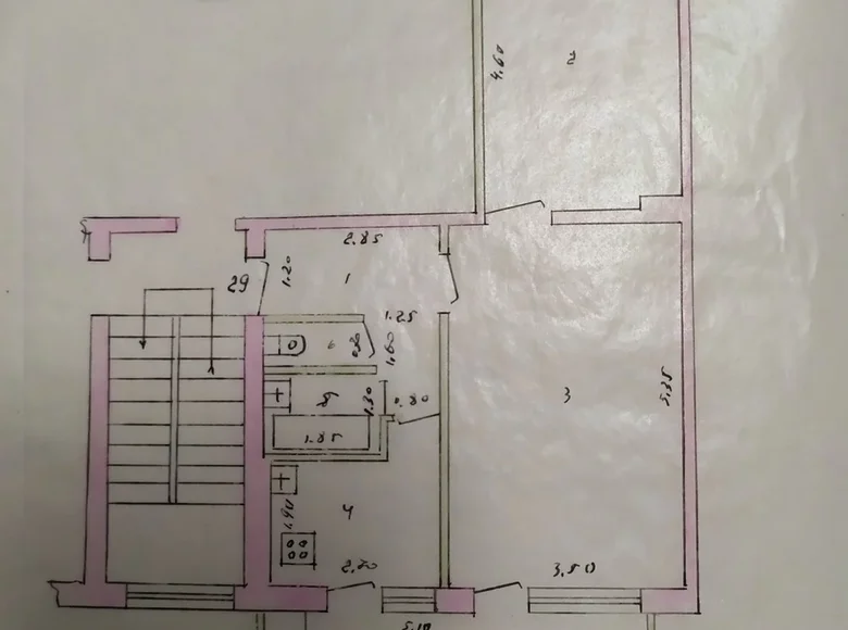 Kvartira 3 xonalar 46 m² Toshkentda