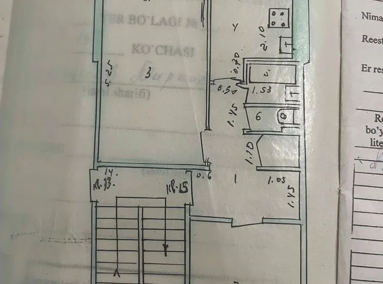 Kvartira 2 xonalar 57 m² Toshkentda