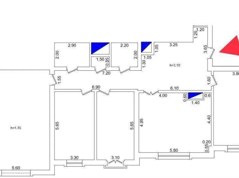 Kvartira 3 xonalar 150 m² Toshkentda