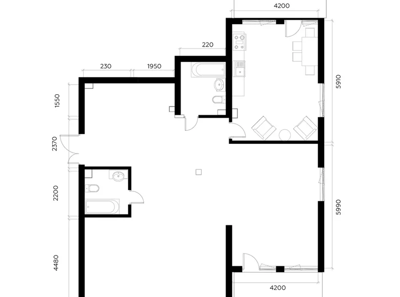 Квартира 3 комнаты 125 м² Ташкент, Узбекистан