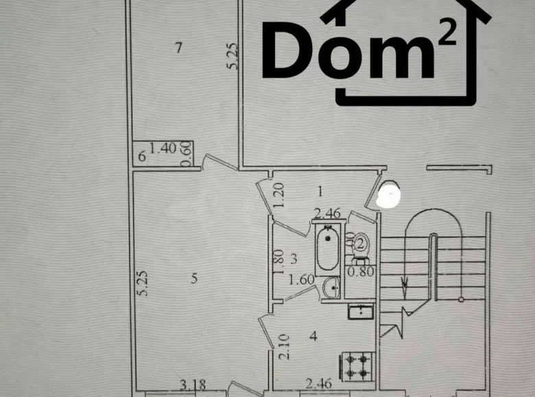 Квартира 2 комнаты 46 м² Ташкент, Узбекистан