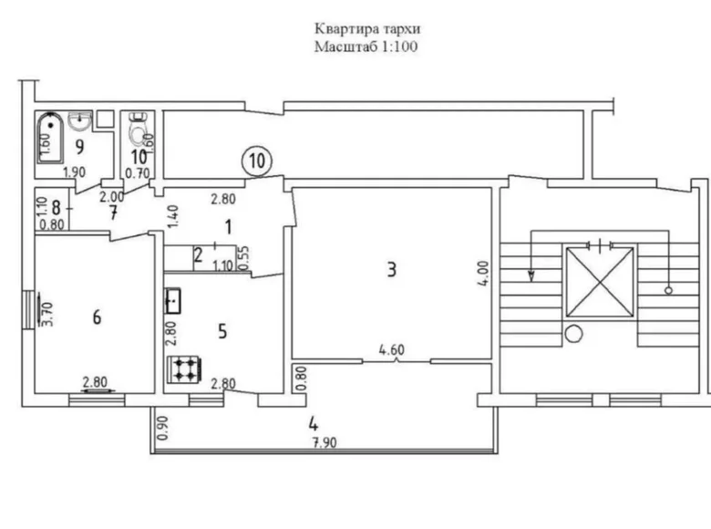 Kvartira 2 xonalar 60 m² in Shaykhontohur Tumani