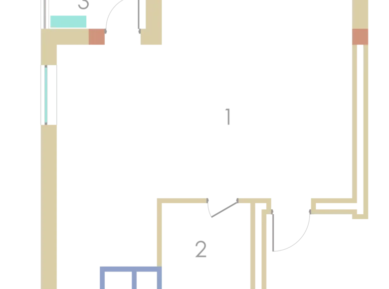 Studiya kvartirasi 1 xona 46 m² Toshkentda