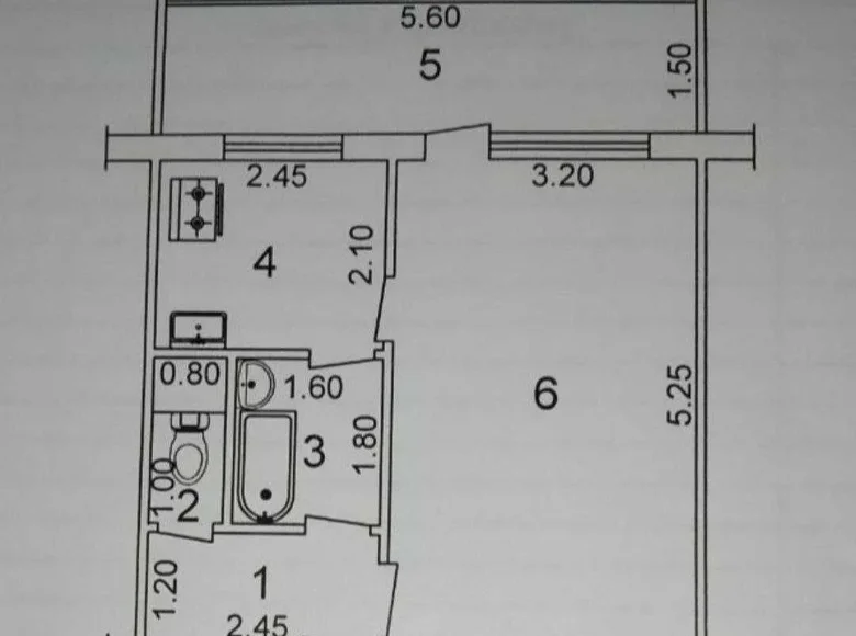 Kvartira 1 xona 38 m² in Shaykhontohur Tumani