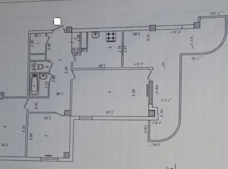 Квартира 2 комнаты 86 м² Ташкент, Узбекистан