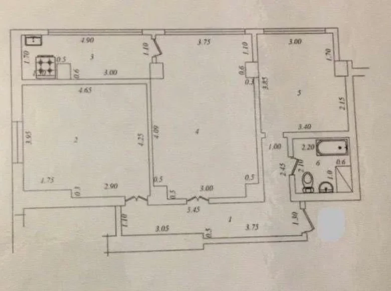 Квартира 3 комнаты 90 м² Ташкент, Узбекистан