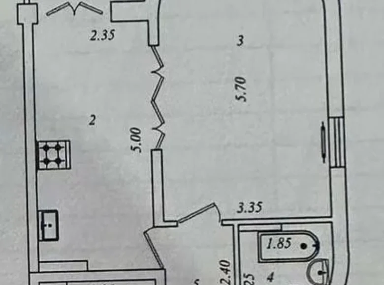 Квартира 1 комната 45 м² Ташкент, Узбекистан