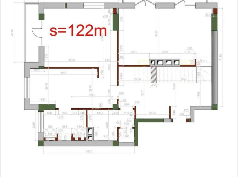 Kvartira 3 xonalar 122 m² Toshkentda