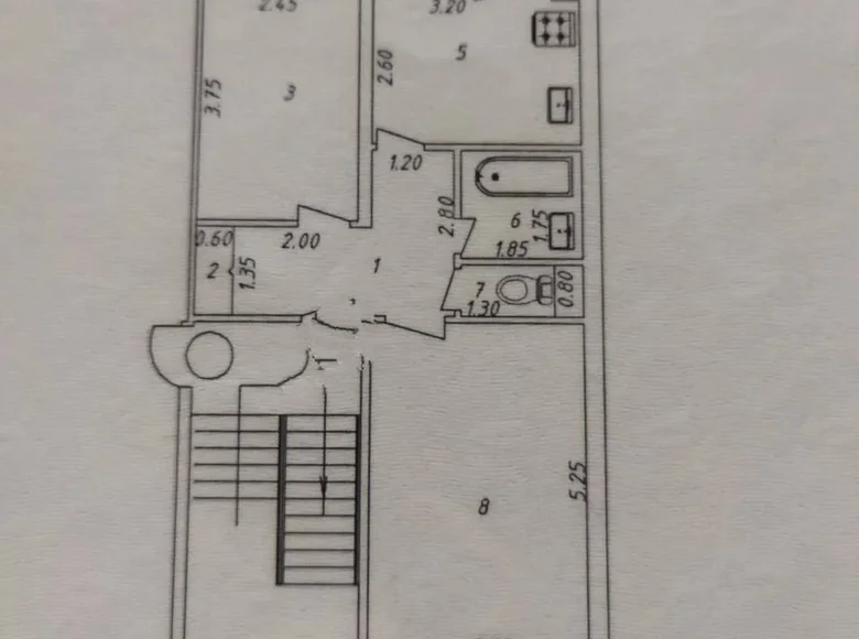 Kvartira 2 xonalar 58 m² Toshkentda