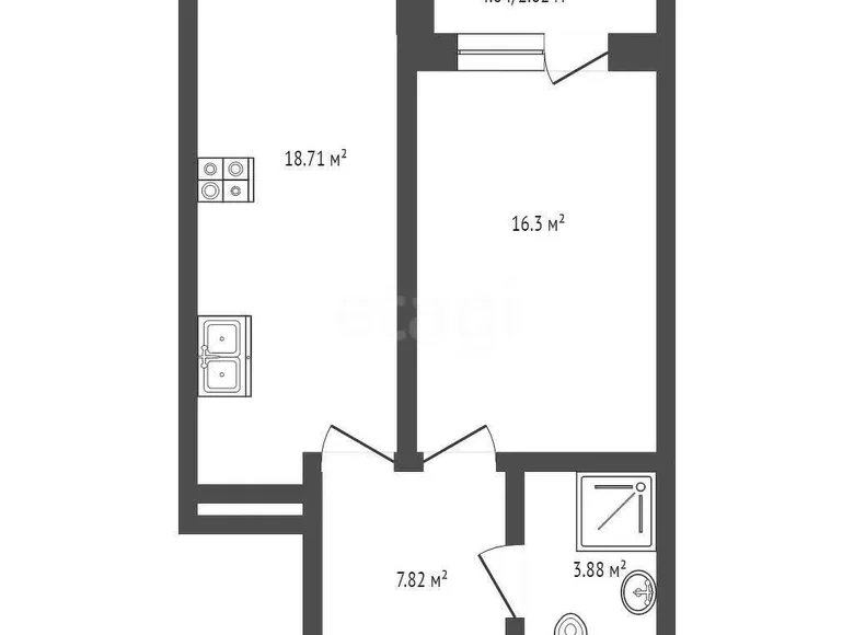 Квартира 49 м² Ташкент, Узбекистан