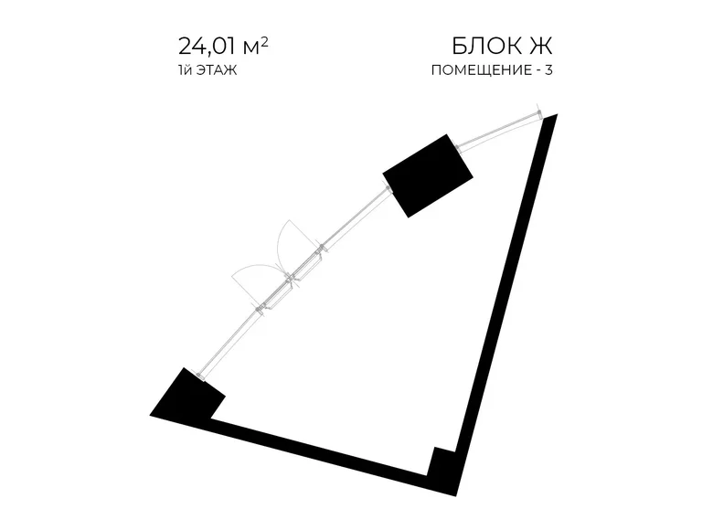 Квартира 24 м² Ташкент, Узбекистан