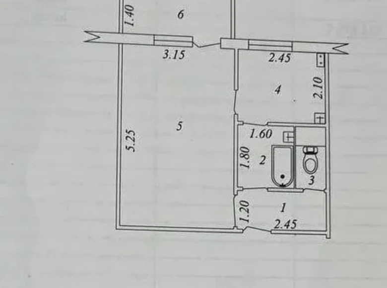 Квартира 1 комната 33 м² Ташкент, Узбекистан