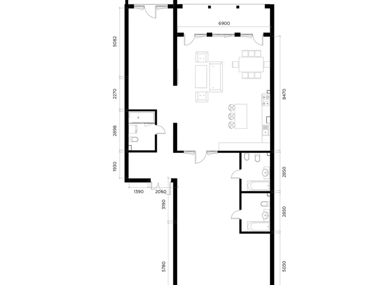 Квартира 3 комнаты 181 м² Ташкент, Узбекистан