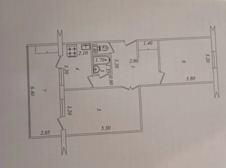 Квартира 2 комнаты 63 м² Ташкент, Узбекистан