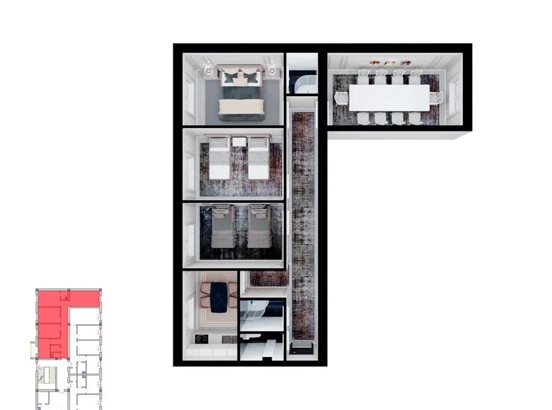 Квартира 4 комнаты 89 м² Ташкент, Узбекистан