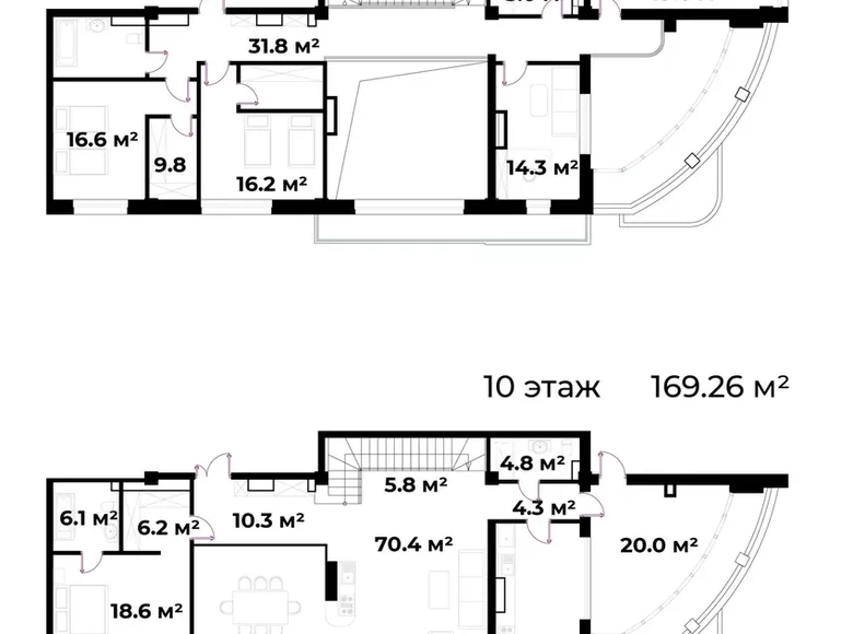 Квартира 1 комната 287 м² Ташкент, Узбекистан