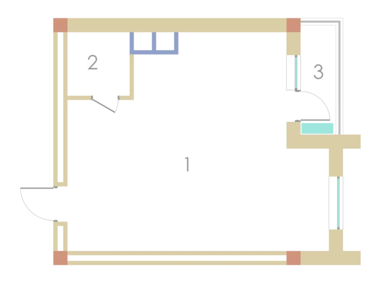 Студия 1 комната 43 м² Ташкент, Узбекистан