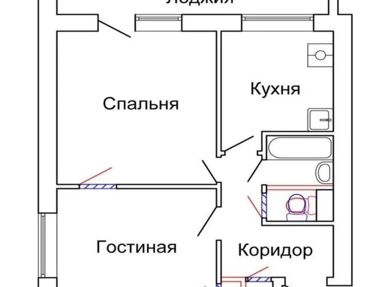 Квартира 2 комнаты 35 м² Ханабад, Узбекистан