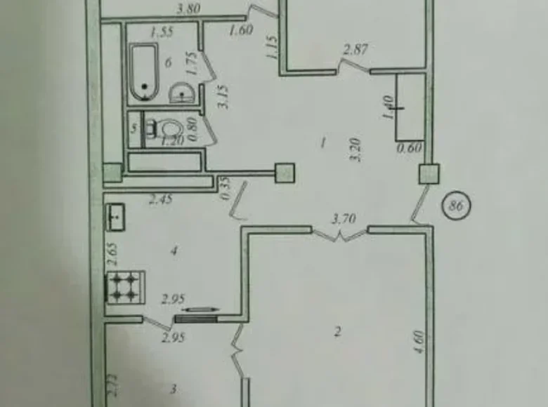 Kvartira 3 xonalar 82 m² Toshkentda