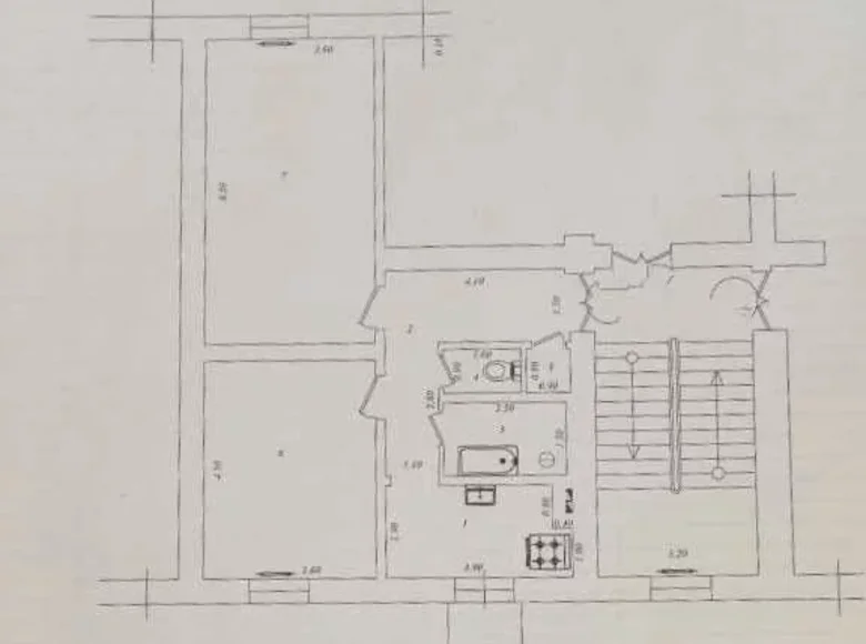 Kvartira 2 xonalar 62 m² Toshkentda