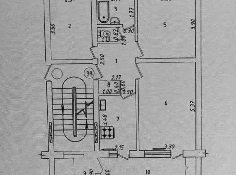 Kvartira 3 xonalar 72 m² Toshkentda