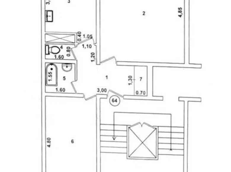 Квартира 2 комнаты 65 м² Ташкент, Узбекистан