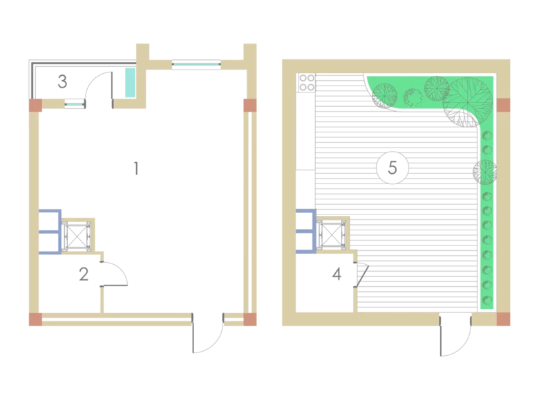 Studiya kvartirasi 1 xona 43 m² Toshkentda