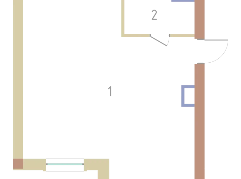 Студия 1 комната 48 м² Ташкент, Узбекистан