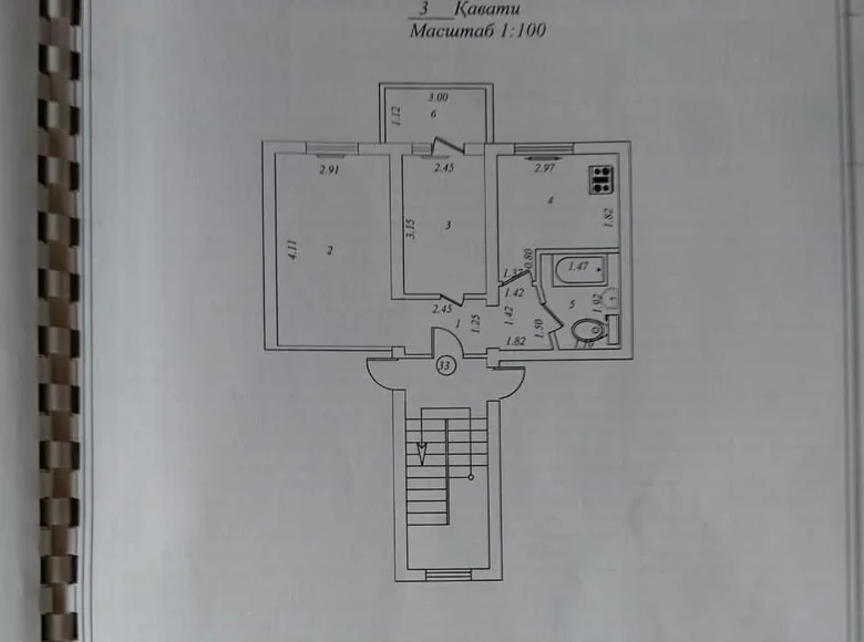 Квартира 2 комнаты 39 м² Ташкент, Узбекистан