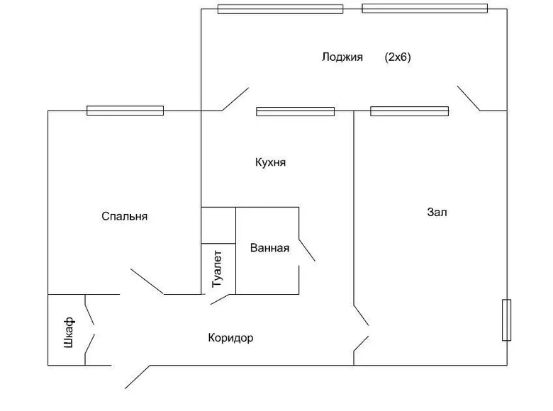 Квартира 2 комнаты 59 м² Ташкент, Узбекистан