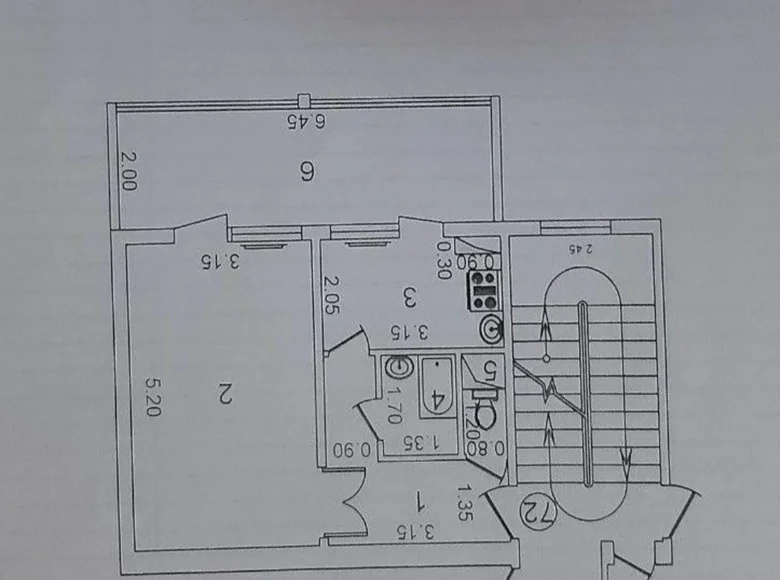 Kvartira 1 xona 45 m² Toshkentda