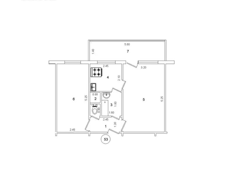 Квартира 2 комнаты 51 м² Ташкент, Узбекистан