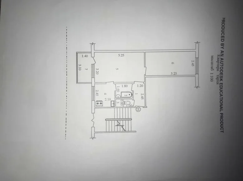 Kvartira 2 xonalar 48 m² in Shaykhontohur Tumani