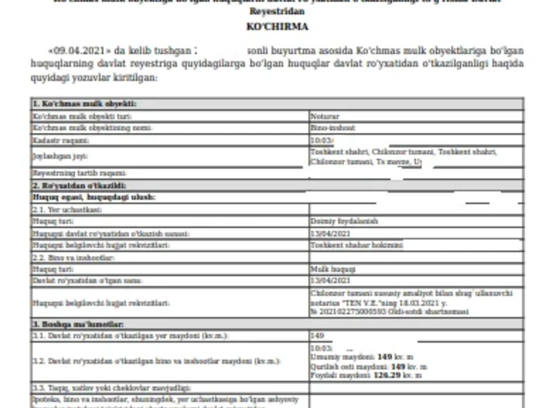 Цокольное помещение Чиланзар Ц квартал 149 кв.м