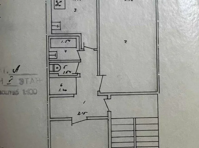 Kvartira 2 xonalar 57 m² Toshkentda