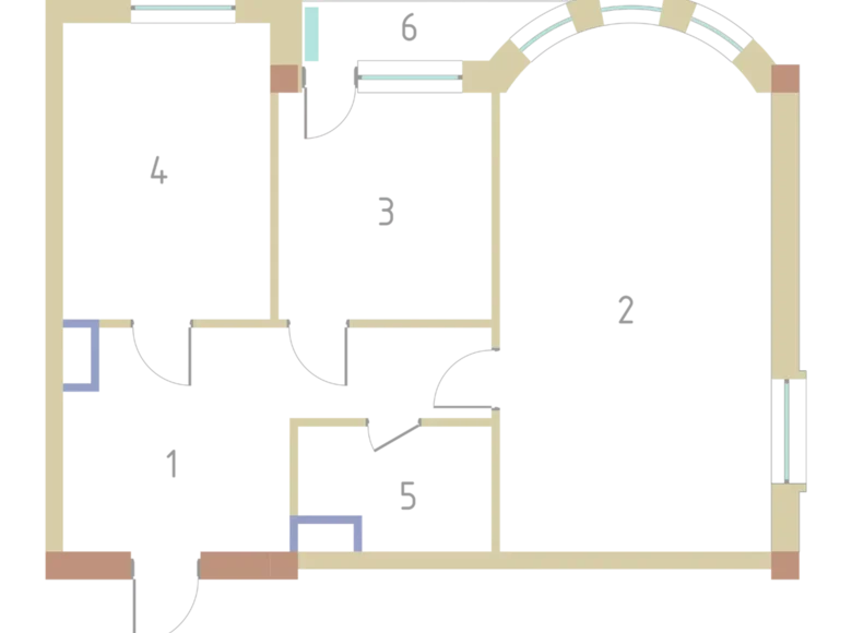 Квартира 2 комнаты 72 м² Ташкент, Узбекистан