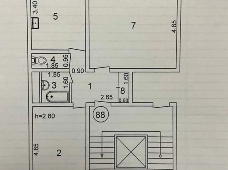 Квартира 2 комнаты 65 м² Шайхантаурский район, Узбекистан