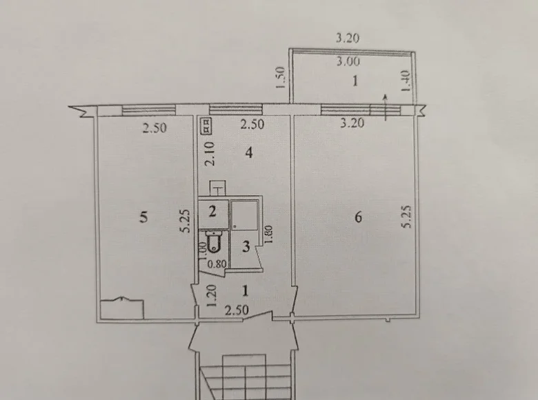 Kvartira 2 xonalar 47 m² in Shaykhontohur Tumani