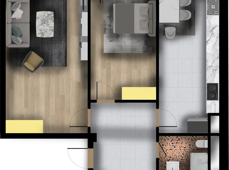 Квартира 2 комнаты 85 м² Ташкент, Узбекистан